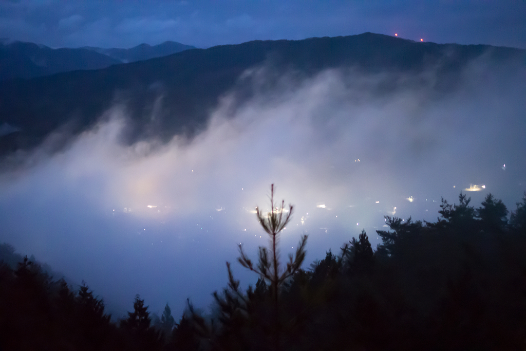 新野の朝（2021年11月7日 5時25分）行人山展望台