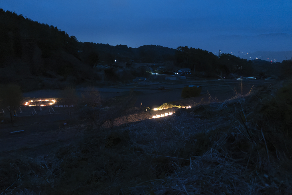 灯篭で彩る棚田ライトアップ（宇坪入）